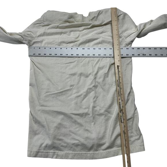 Vintage Lou Nardi Women Top Size S Off White Long Sleeve 100% Cotton Made in USA - Picture 3 of 6